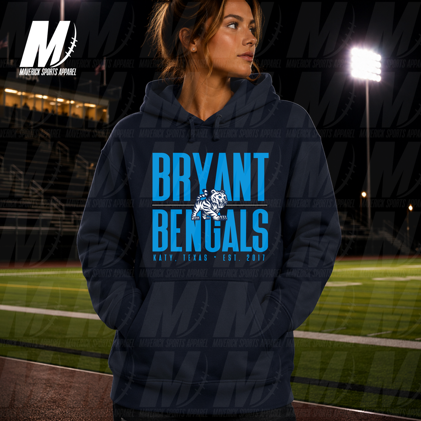 Bryant Elementary Bengals Baseline – Hyperactive Fleece Hoodie