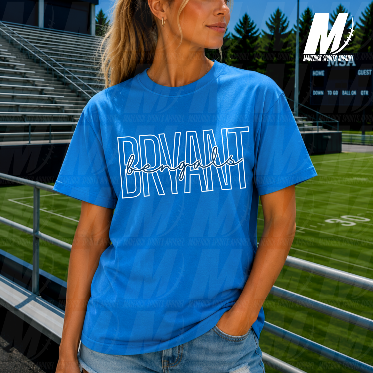 Bryant Elementary Bengals Neon Script – Comfort Colors® Series