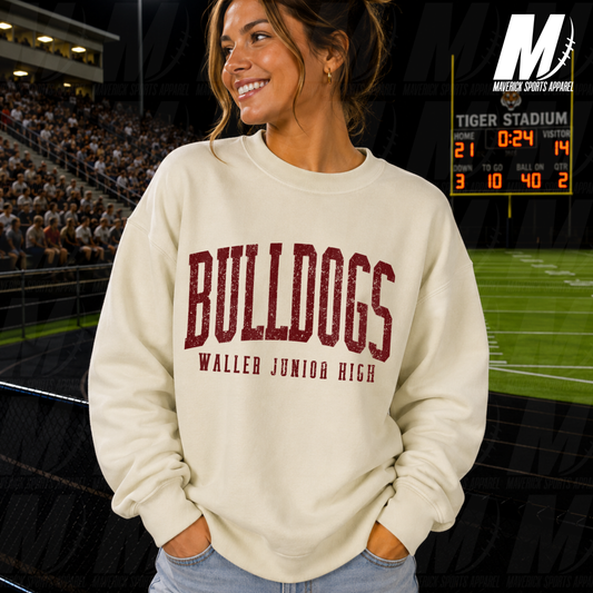 Waller Junior High Classic Collegiate – Crewneck Sweatshirt