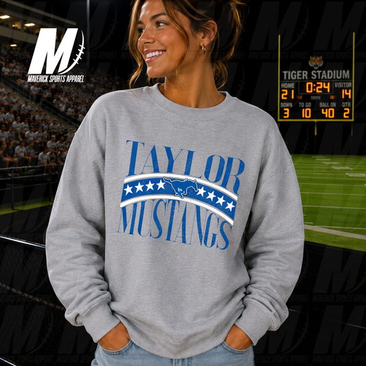 Taylor Mustangs University– Crewneck Sweatshirt