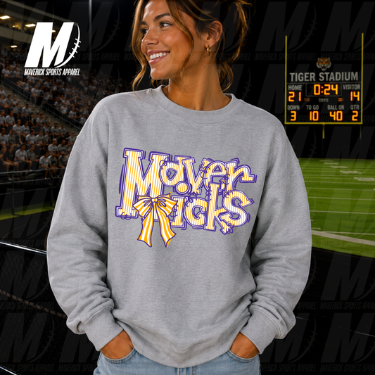 Mavericks Bows & Stripes – Crewneck Sweatshirt