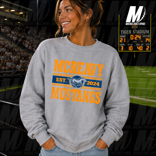 Turlington Tigers All-American – Crewneck Sweatshirt in Sport Grey