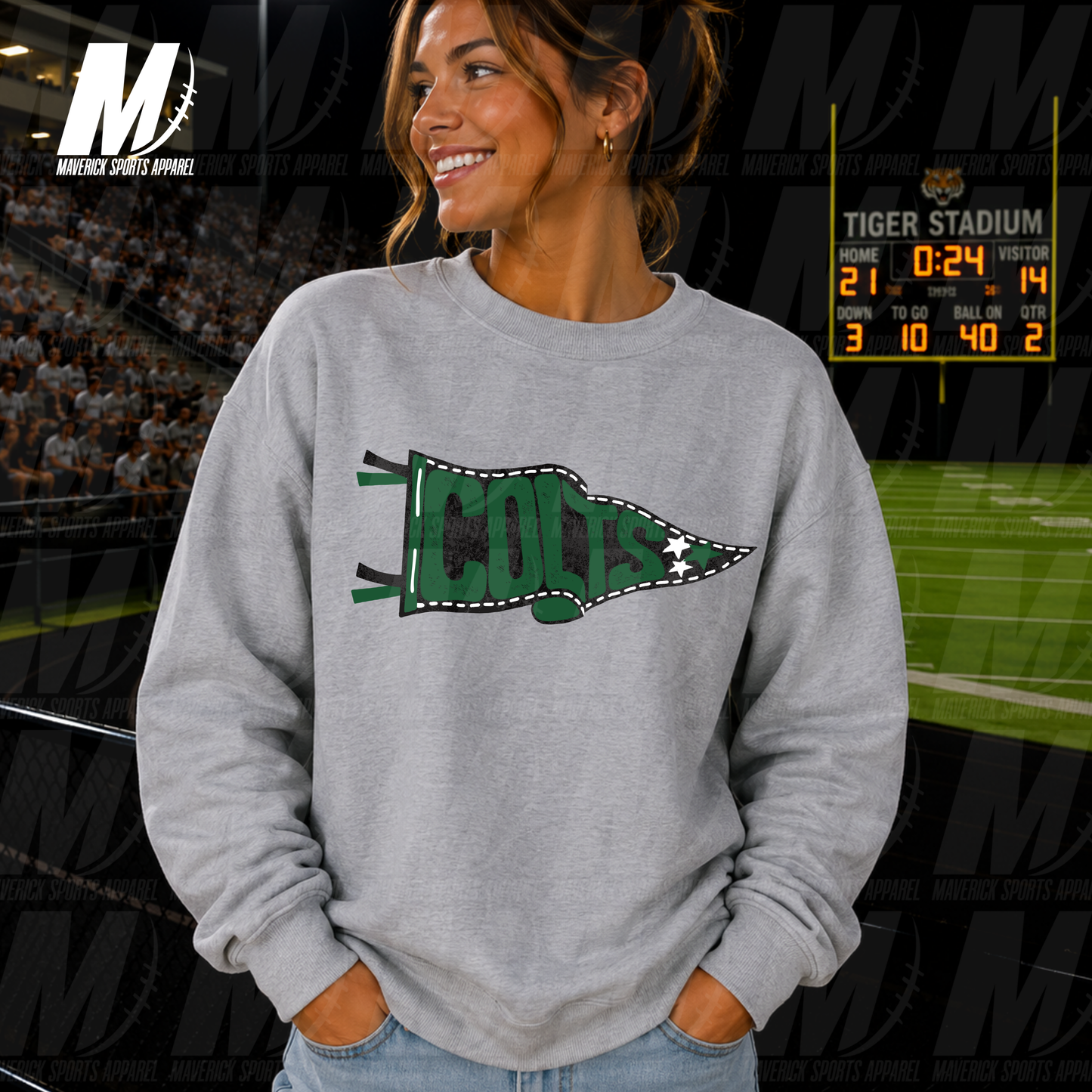 Colts Victory Pennant – Crewneck Sweatshirt