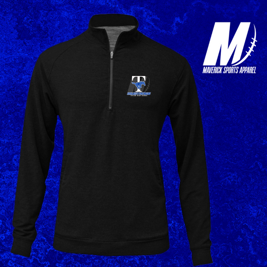 Taylor Mustangs Tri-Blend 1/4 Zip Pullover
