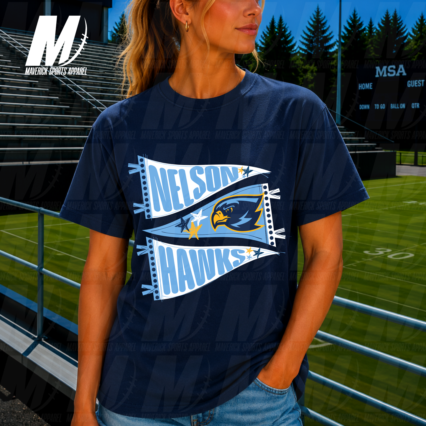 Morton Ranch Mavericks Game Day Pennant – Comfort Colors® Series