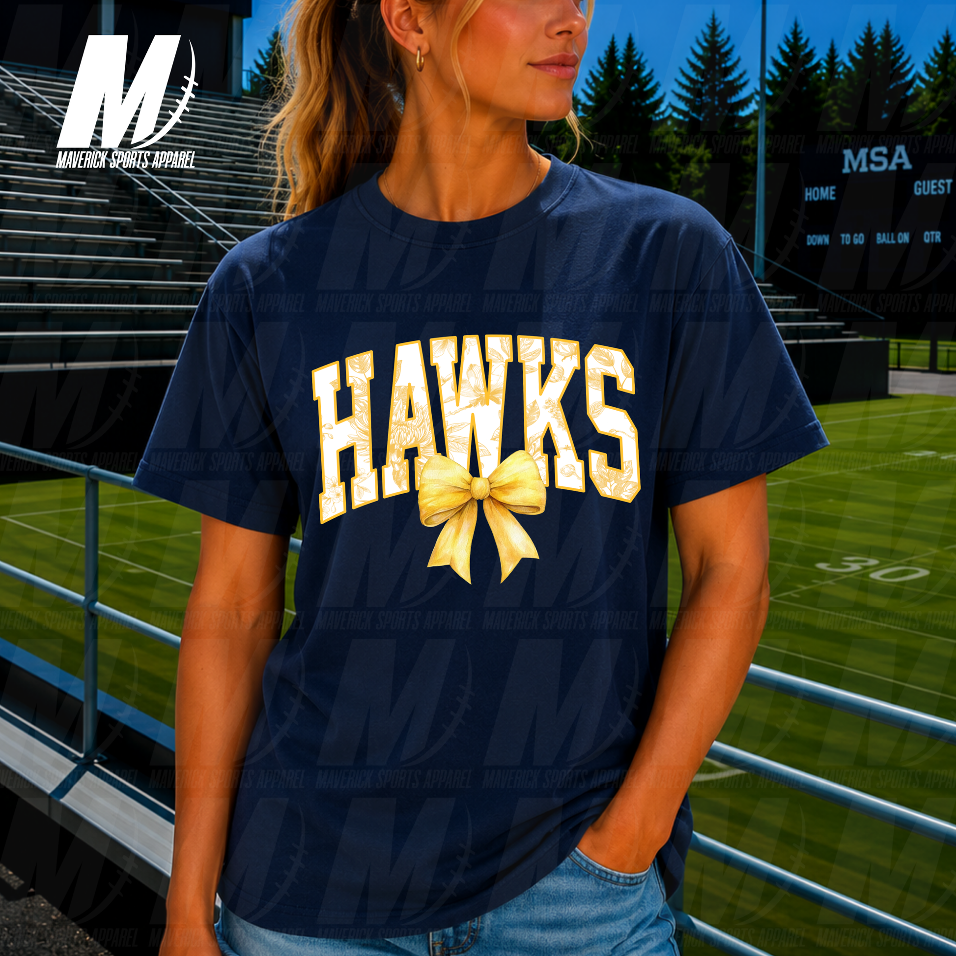 Morton Ranch Mavericks Varsity Floral – Comfort Colors® Series
