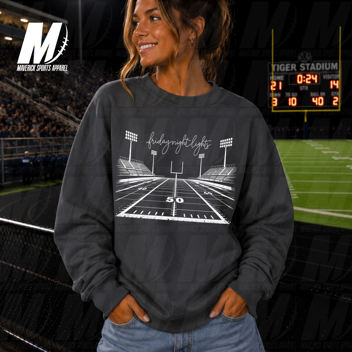 Under the Lights | FTBL SZN Crewneck Sweatshirt