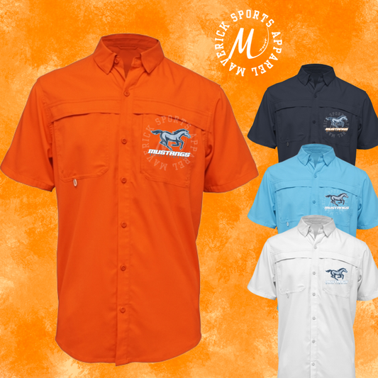 McReavy Mustangs Men’s Short Sleeve Fishing Shirt