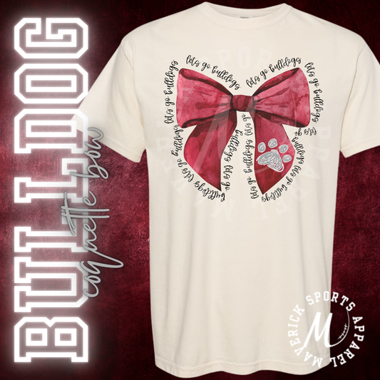 Bulldogs Coquette Bow Comfort Colors Tee