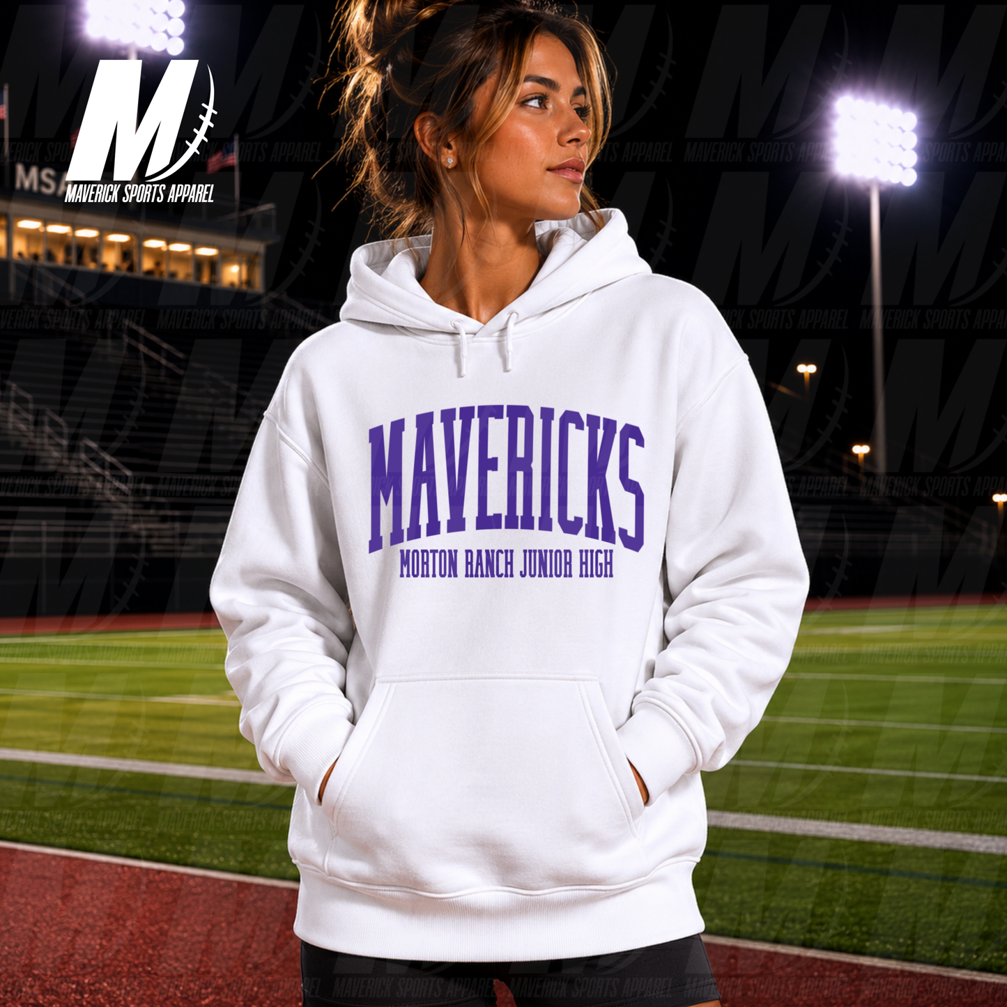 Morton Ranch Junior High Classic Collegiate – Hyperactive Fleece Hoodie