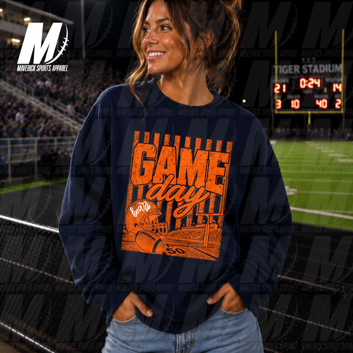 Stadium Nights | Cy-Fair ISD | FTBL SZN Crewneck Sweatshirt
