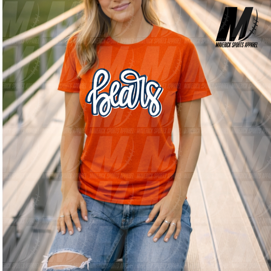 Bears Bubble Script Soft Tek Tee