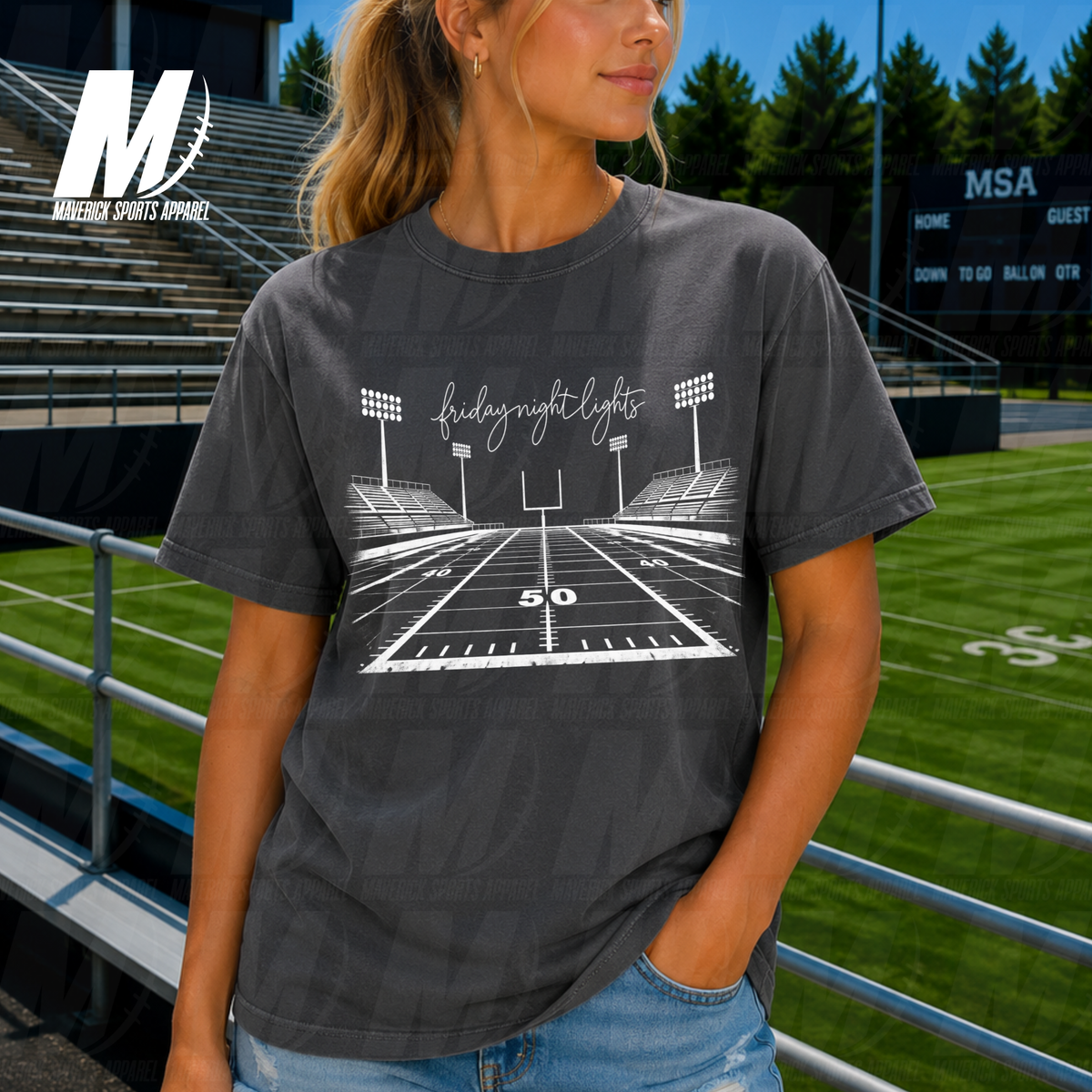 Under the Lights | FTBL SZN Comfort Colors Tee