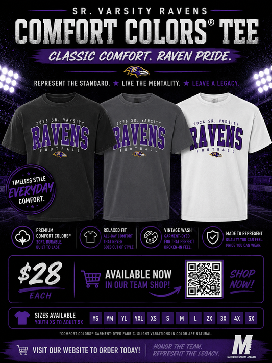 2026 Ravens – Comfort Color Tee