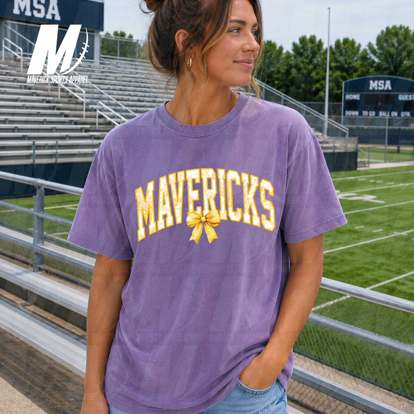 Morton Ranch Mavericks Varsity Floral – Comfort Colors® Series