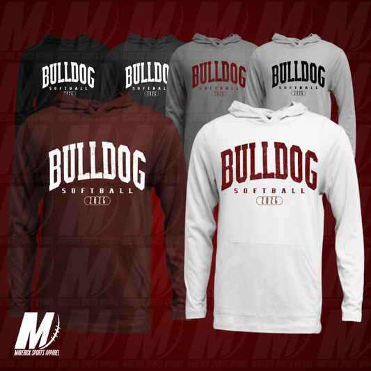 Bulldog Softball Varsity Soft Tek Long Sleeve Hoodie Tee