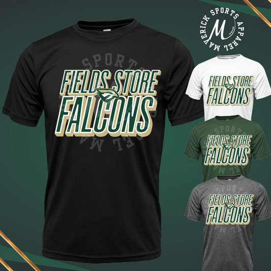 Fields Store Elementary Falcons Stacked Mascot Tee – Xtreme Tek Dri-Fit